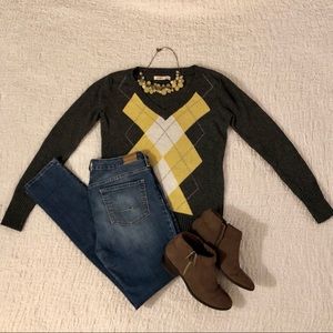 Old Navy argyle sweater